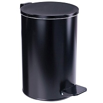 Ведро для мусора с педалью, усиленное, Титан, 10 л, черное, оцинкованная сталь в Смоленске