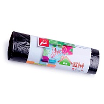 Мешки для мусора 30 л, черные, в рулоне 20 шт., ПНД, 6 мкм, 600х500 мм, Концепция Быта ЭкоДом, 601348 в Смоленске