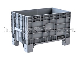 Контейнер iBox сплошной на ножках серый в Смоленске Контейнер iBox сплошной на ножках серый в Смоленске