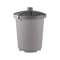 Мусорный бак с крышкой на колесах 105 л серый 105 серый в Смоленске Мусорный бак с крышкой на колесах 105 л серый 105 серый в Смоленске