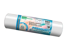 Мешки для мусора 360 л, белые, в рулоне 10 шт., ПВД 65 мкм, 1400х1000 мм, PREMIUM+, 3601015302 в Смоленске