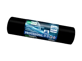 Мешки для мусора 180 л, ароматизированные, черные, в рулоне 10 шт., ПВД, 30 мкм, 1100х930 мм, PROFESSIONAL, 1801044 в Смоленске