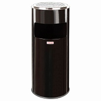 Урна с пепельницей 27 л, нержавеющая сталь, черная, LAIMA PROFESSIONAL в Смоленске Урна с пепельницей 27 л, нержавеющая сталь, черная, LAIMA PROFESSIONAL в Смоленске