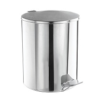 Ведро для мусора с педалью, усиленное, Титан, 15 л, нержавеющая сталь, хром в Смоленске