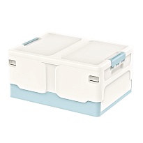 Ящик пластиковый складной белый, дно голубое, 480х360х240 мм в Смоленске