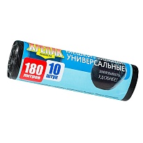 Мешки для мусора 180 л, с ушками, черные, в рулоне 10 шт., ПНД, 20 мкм, 1150х800 мм, Крепак, 4607075710498 в Смоленске Мешки для мусора 180 л, с ушками, черные, в рулоне 10 шт., ПНД, 20 мкм, 1150х800 мм, Крепак, 4607075710498 в Смоленске