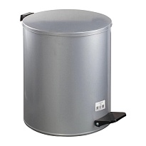 Ведро для мусора с педалью, усиленное, Титан, 15 л, серое, оцинкованная сталь в Смоленске