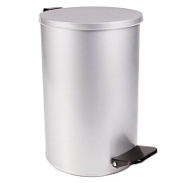 Ведро для мусора с педалью, усиленное, Титан, 10 л, серое, оцинкованная сталь в Смоленске
