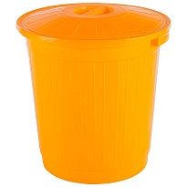 Мусорный бак с крышкой 80 л желтый 80 желтый в Смоленске