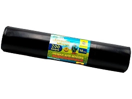 Мешки для мусора 200 л, ароматизированные, черные, в рулоне 10 шт., ПВД, 100 мкм, 1200х800 мм, Добрыня, Dob20010black в Смоленске Мешки для мусора 200 л, ароматизированные, черные, в рулоне 10 шт., ПВД, 100 мкм, 1200х800 мм, Добрыня, Dob20010black в Смоленске