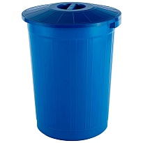 Мусорный бак с крышкой 60 л синий 60 синий в Смоленске