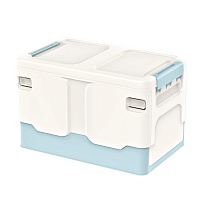Ящик пластиковый складной белый, дно голубое, 370х240х240 мм в Смоленске