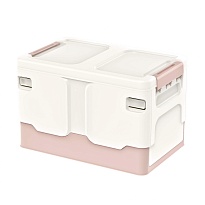 Ящик пластиковый складной белый, дно розовое, 370х240х240 мм в Смоленске