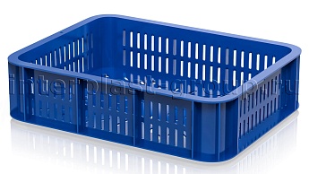 Ящик (лоток) кондитерский перфорированный синий в Смоленске Ящик (лоток) кондитерский перфорированный синий в Смоленске