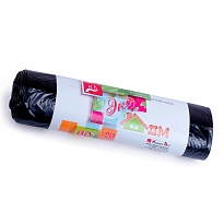 Мешки для мусора 60 л, черные, в рулоне 20 шт., ПНД, 7 мкм, 700х600 мм, Концепция Быта ЭкоДом, 601349 в Смоленске