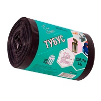 Мешки для мусора 12 л, черные, в рулоне 30 шт., ПНД, 6 мкм, 550х320 мм, Концепция Быта Tubus, 604936 в Смоленске
